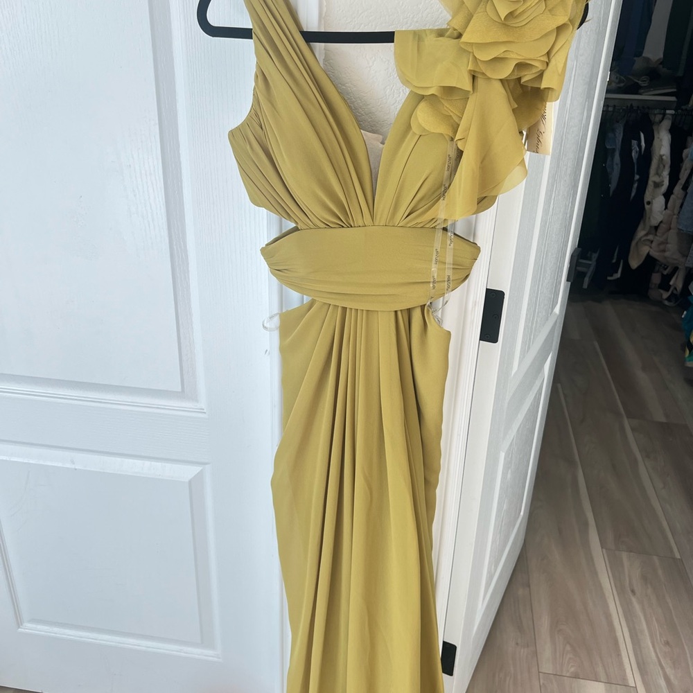 Elegant Mustard Evening Gown